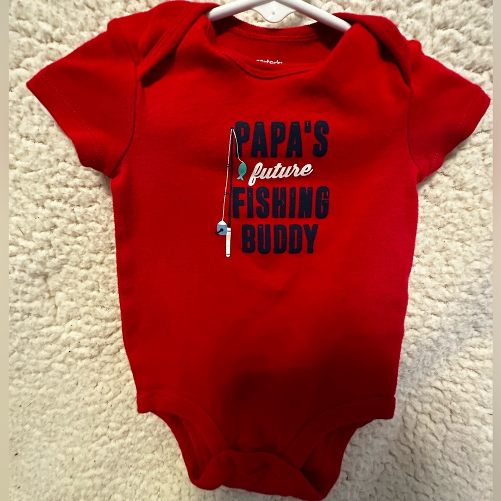 Carters 6M Papa Fishing Onesie